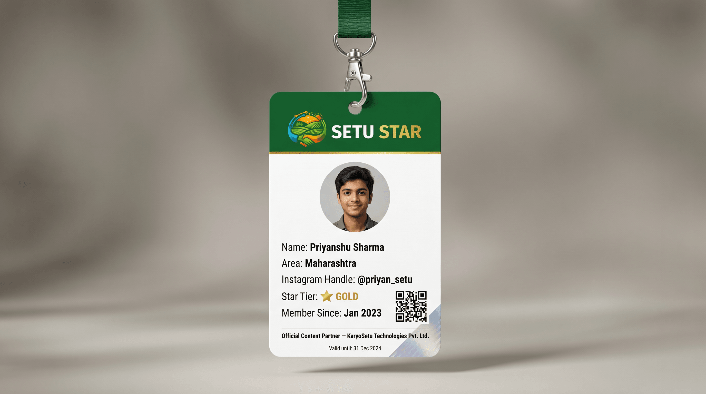 Setu Star ID card